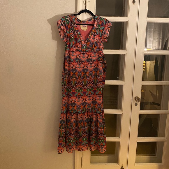 Anthropologie Vanessa Virginia Beaded Mural Maxi Dress - Picture 7 of 9